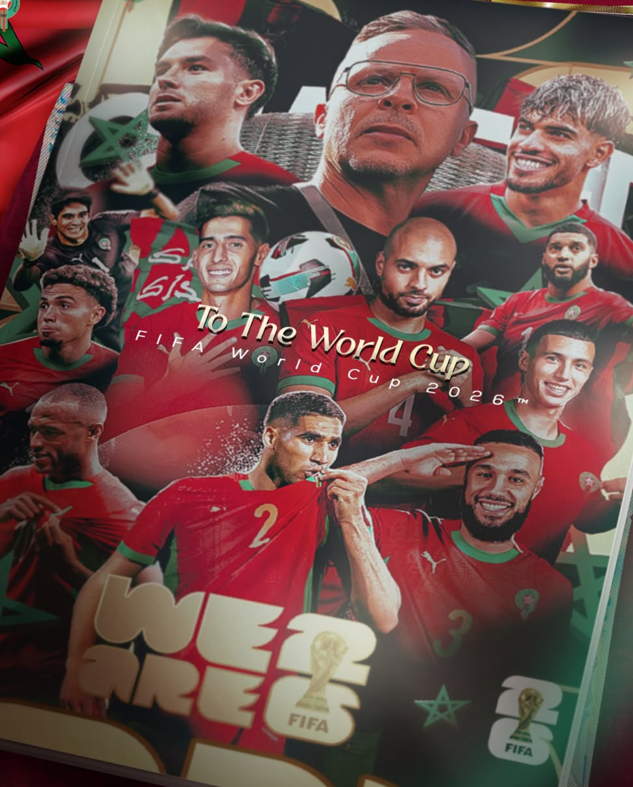 Poster de l'equipe nationale du Maroc pour la Coupe du Monde 2026